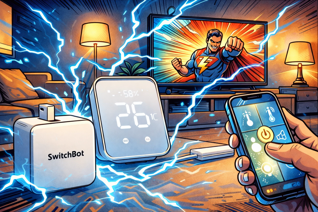 スイッチボットのハブ2で家電をリモートコントロール