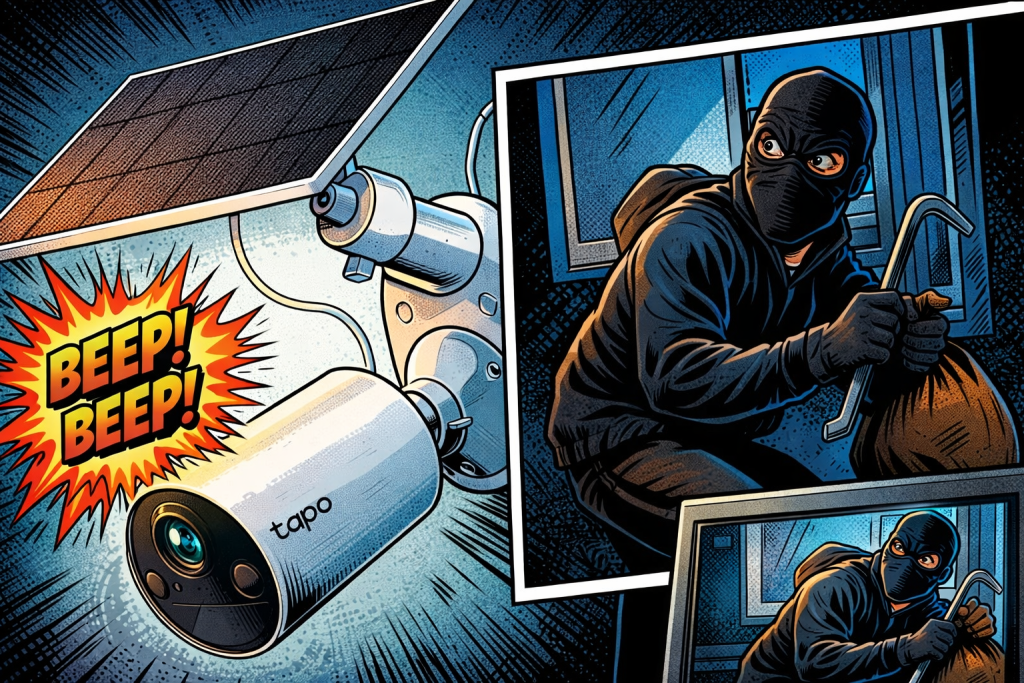 Tapお防犯カメラで泥棒を撮影