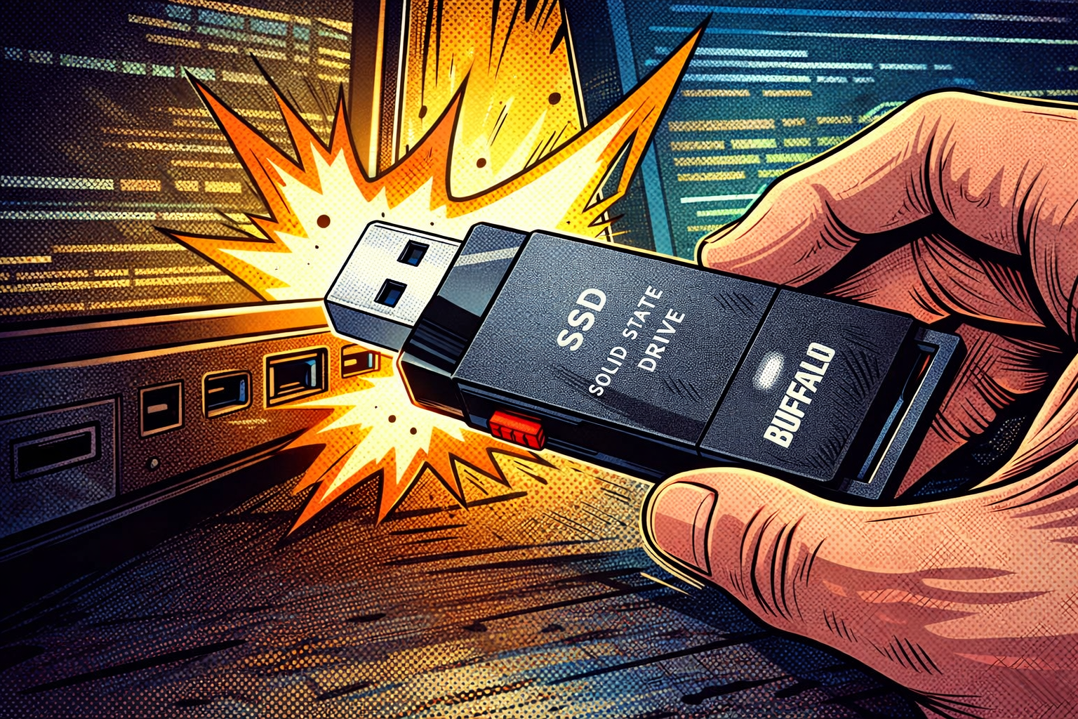 バッファローのSSDをパソコンで使用