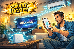 テレビとエアコンをネイチャーレモナノのスマートリモコンで操作