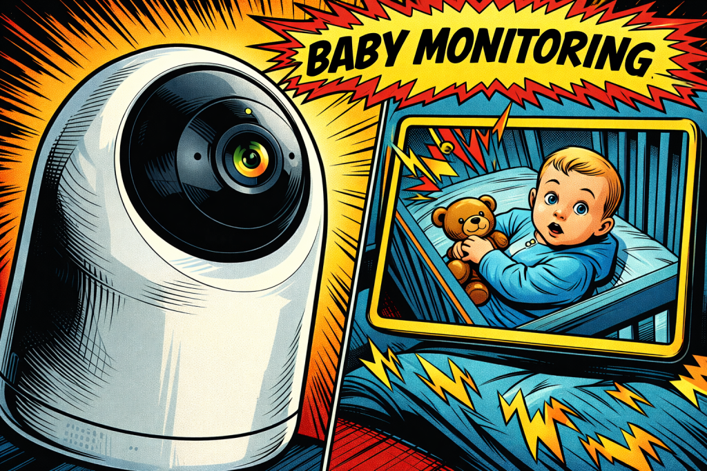 赤ちゃんをswitchbotの見守りカメラで安全確認