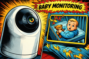赤ちゃんをswitchbotの見守りカメラで安全確認