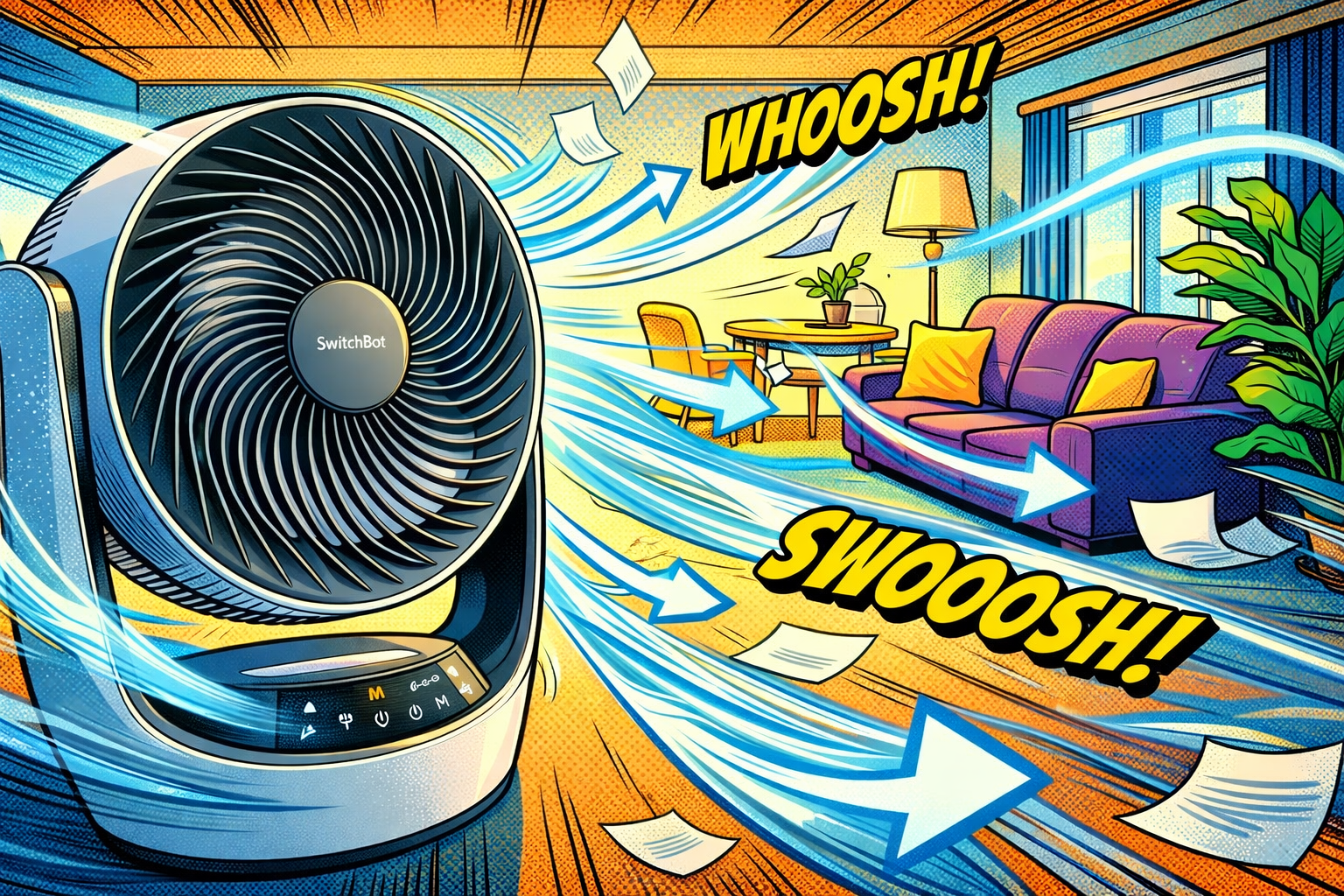スイッチボットのサーキュレーターの風